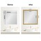 Amanti Art Mirror Makeover Bathroom Mirror Frame Border Kit - Fully Assembled Peel and Stick Frame - Mirror NOT Included - Grace Brushed Gold Trim